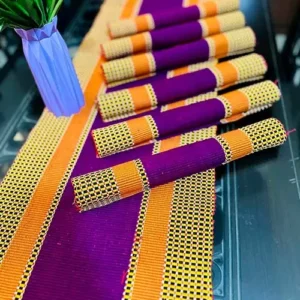 কটন টেবিল রানার সেট