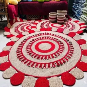 জুট রাগস Jute Rug Round