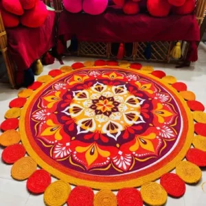জুট রাগস Jute Rug Round