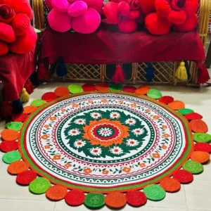 জুট রাগস Jute Rug Round